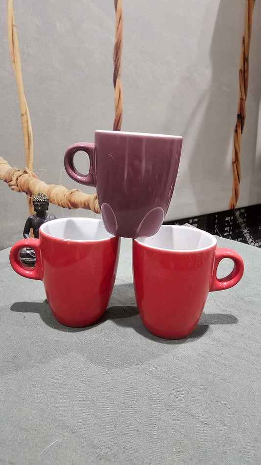 Ensemble x3 de tasses à café service 3 pièces en céramique Design