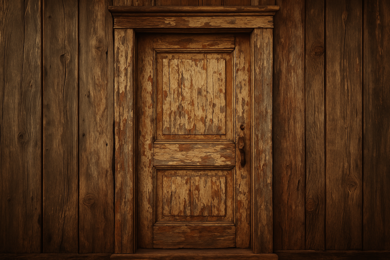 Image d'ancienne porte Vintage rétro avec fond en bois 