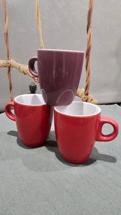 Ensemble x3 de tasses à café service 3 pièces en céramique Design