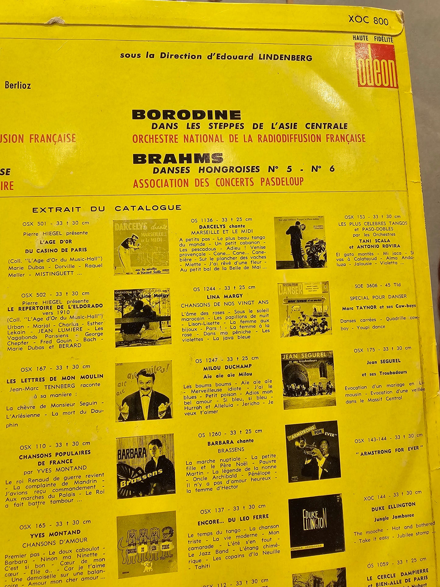 CD Vinyle - 33T Edouard Linderberg - Orchestre National de la Radiodiffusion Française